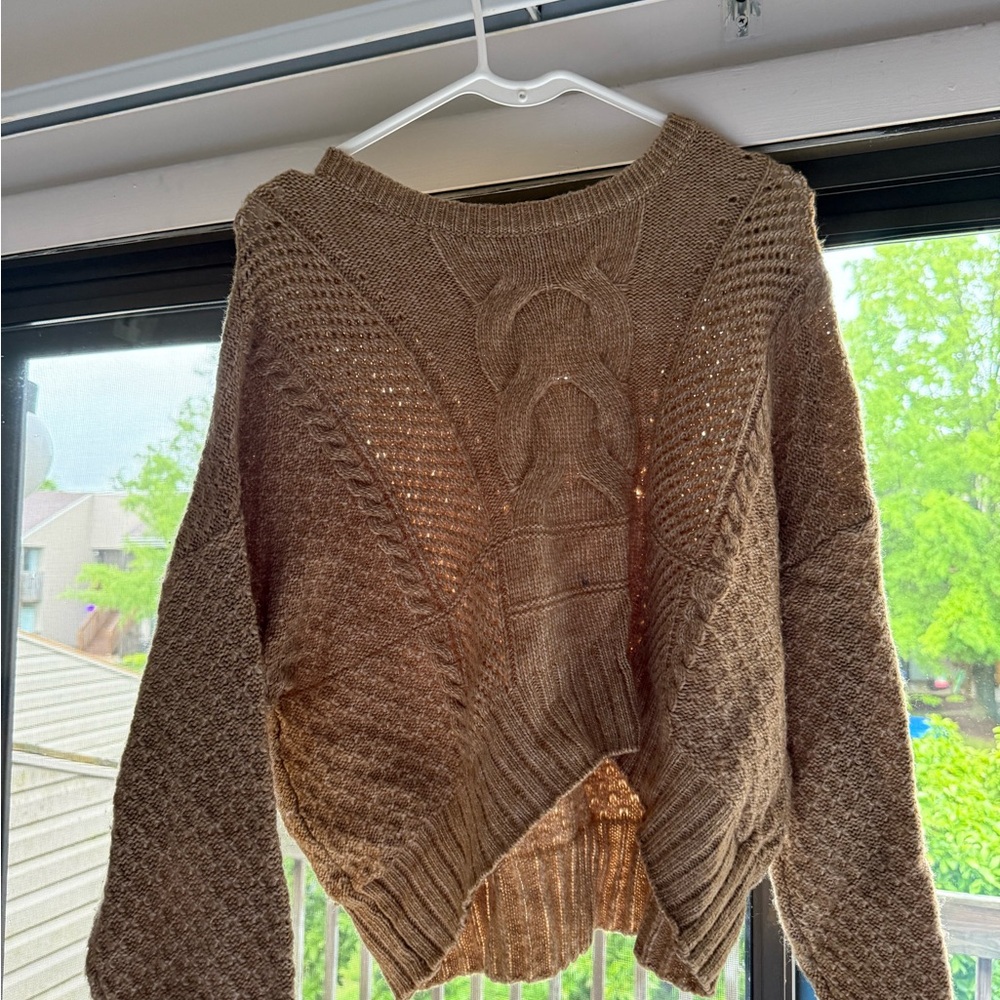 Cozy Brown Knit Sweater